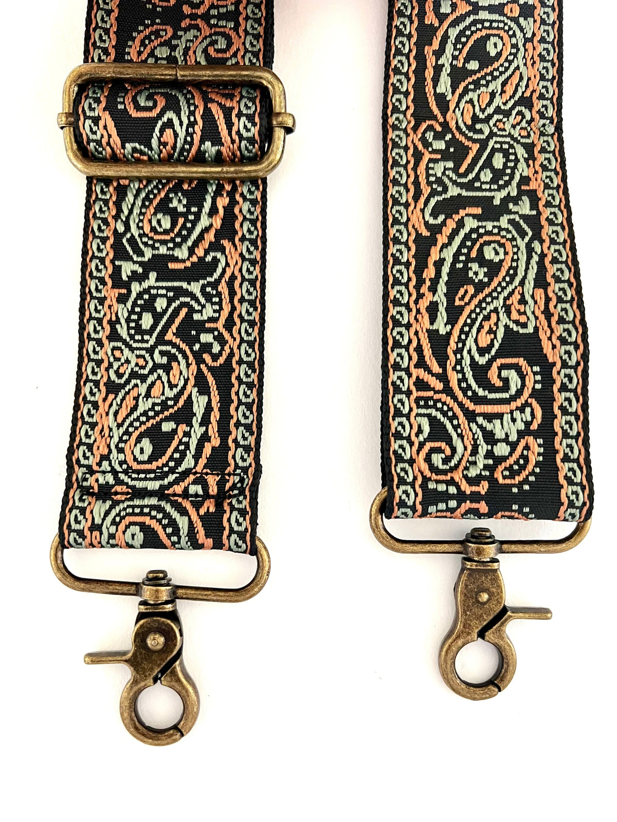 Mint Paisley Bag Strap