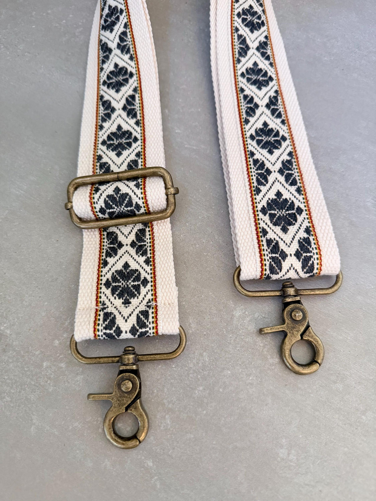 Boho Woven Cotton Bag Strap, 2" Wide Adjustable Crossbody Purse Strap, Gift for Her, Made in the USA
