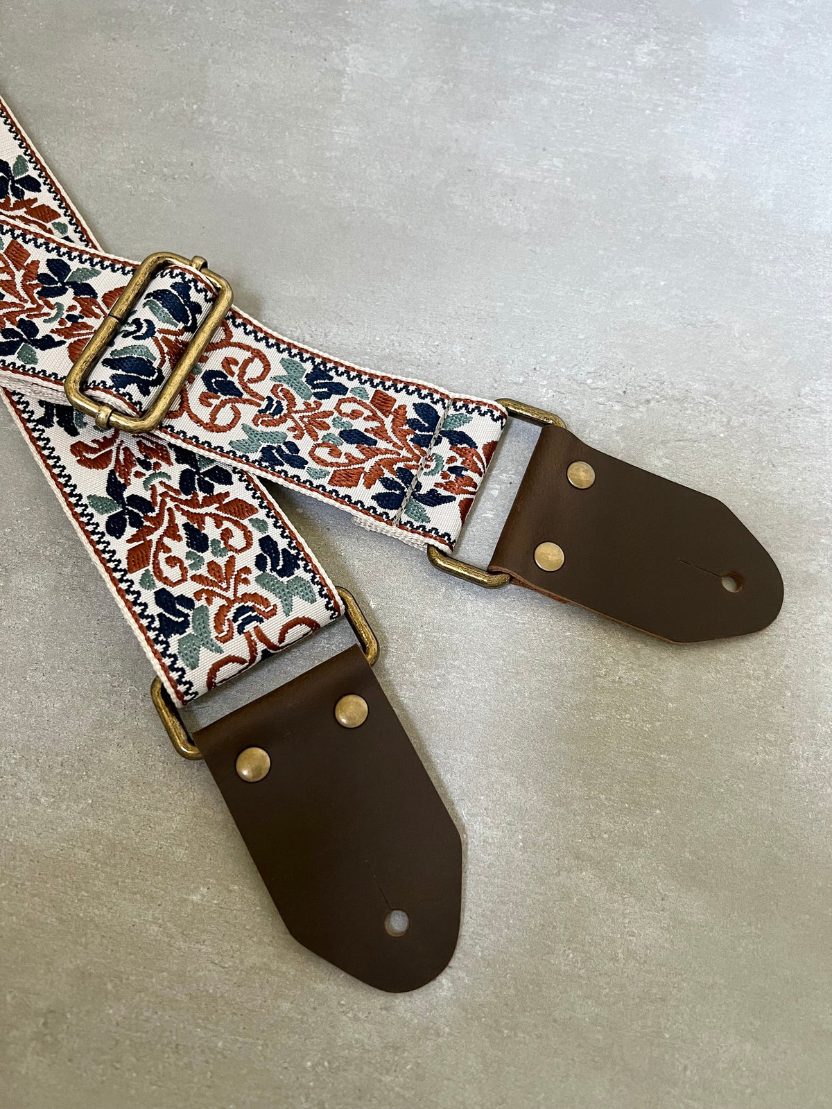 Beige & Blues Guitar Strap
