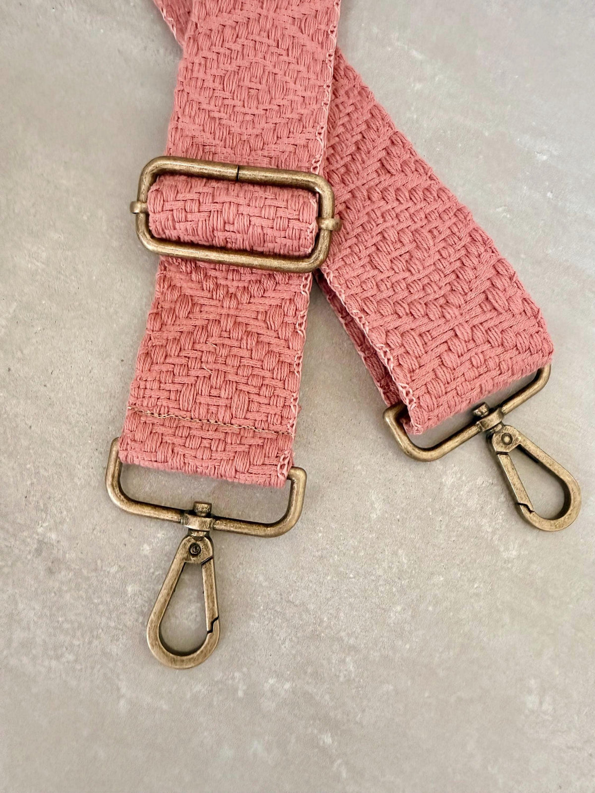 Blush Pink Cotton Woven Bag Strap