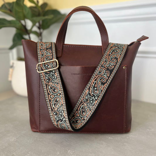 Mint Paisley Bag Strap