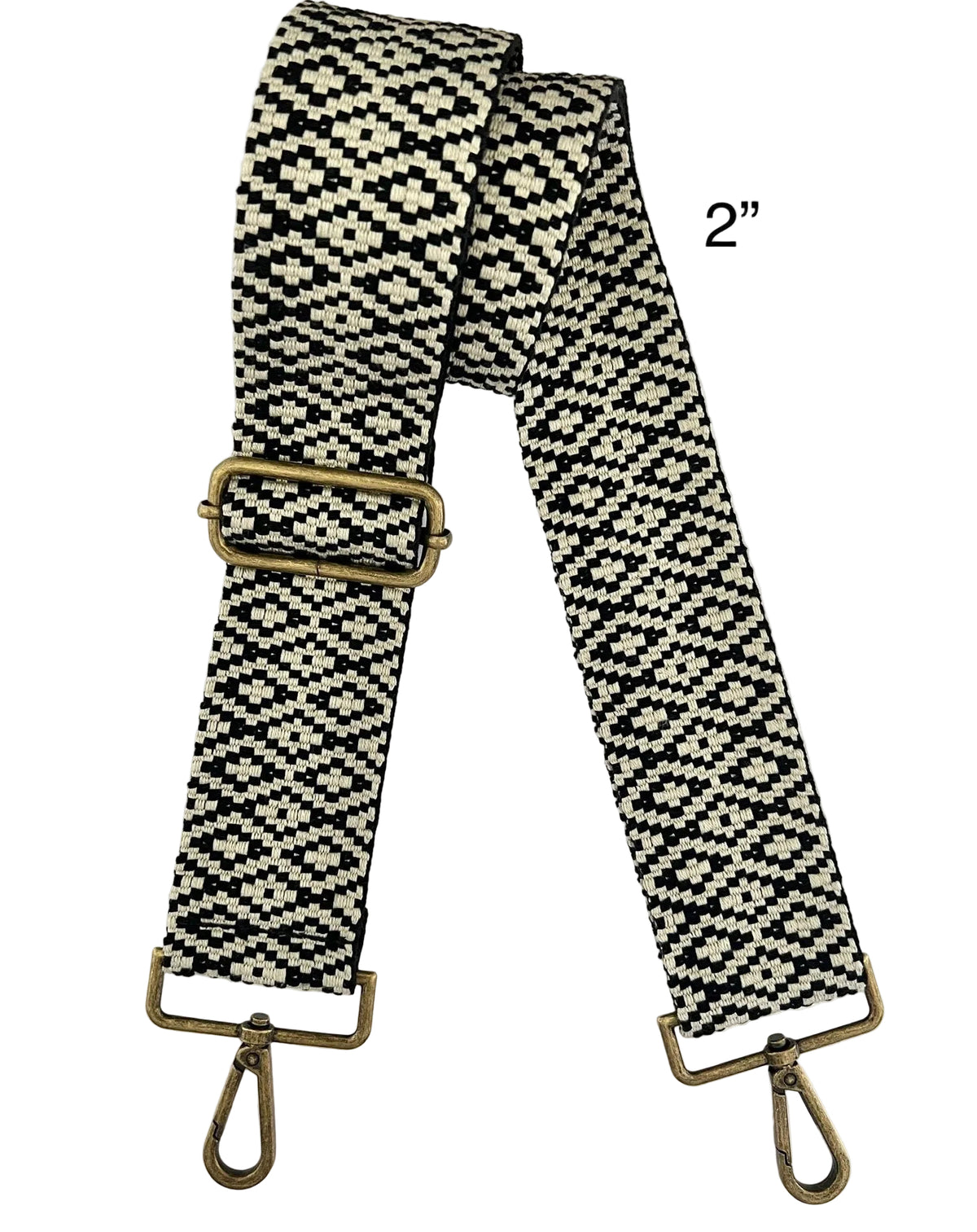 Black Diamond Woven Bag Strap