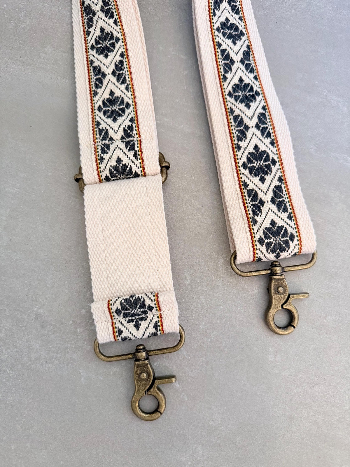 Boho Woven Cotton Bag Strap, 2" Wide Adjustable Crossbody Purse Strap, Gift for Her,  Made in the USA