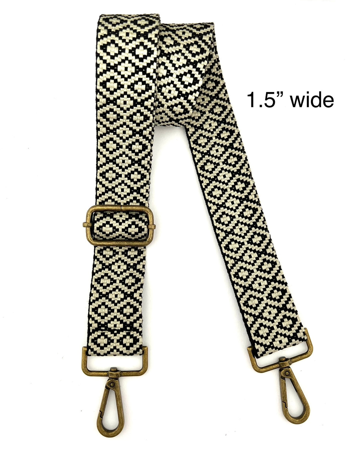 Black Diamond Woven Bag Strap