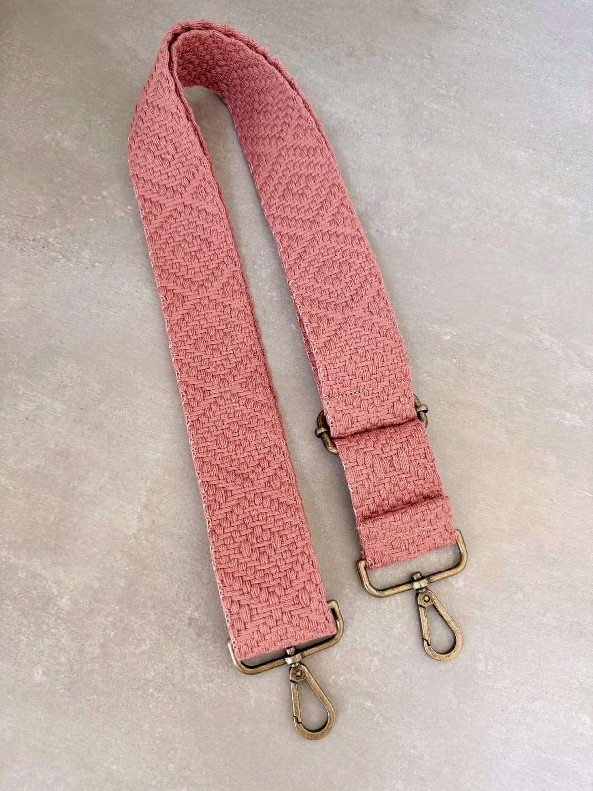 Blush Pink Cotton Woven Bag Strap