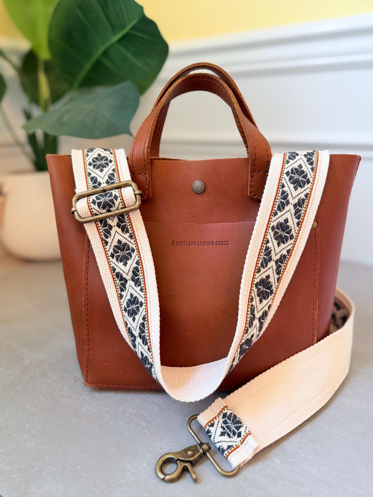 Boho Woven Cotton Bag Strap, 2" Wide Adjustable Crossbody Purse Strap, Gift for Her,  Made in the USA