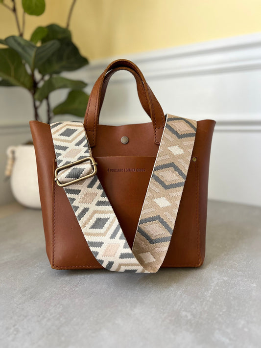 Tan & Stone Diamond Bag Strap