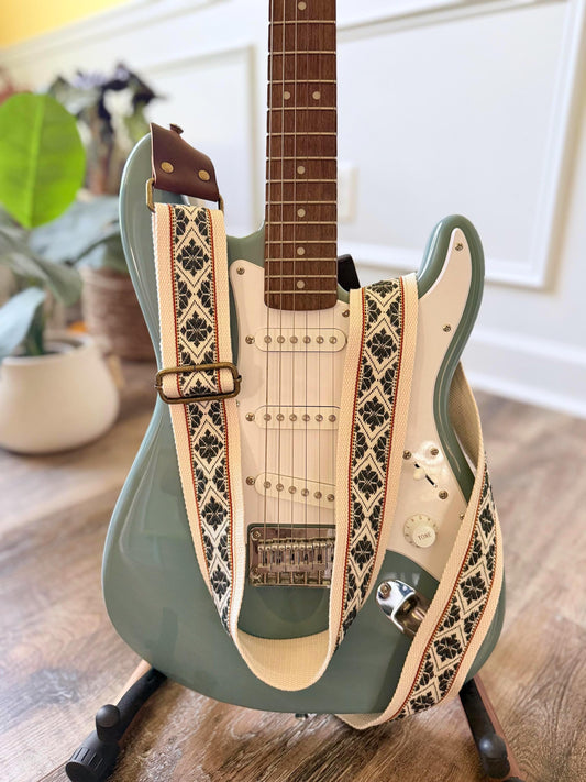 Boho Woven Cotton Guitar Strap